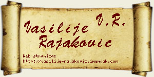 Vasilije Rajaković vizit kartica